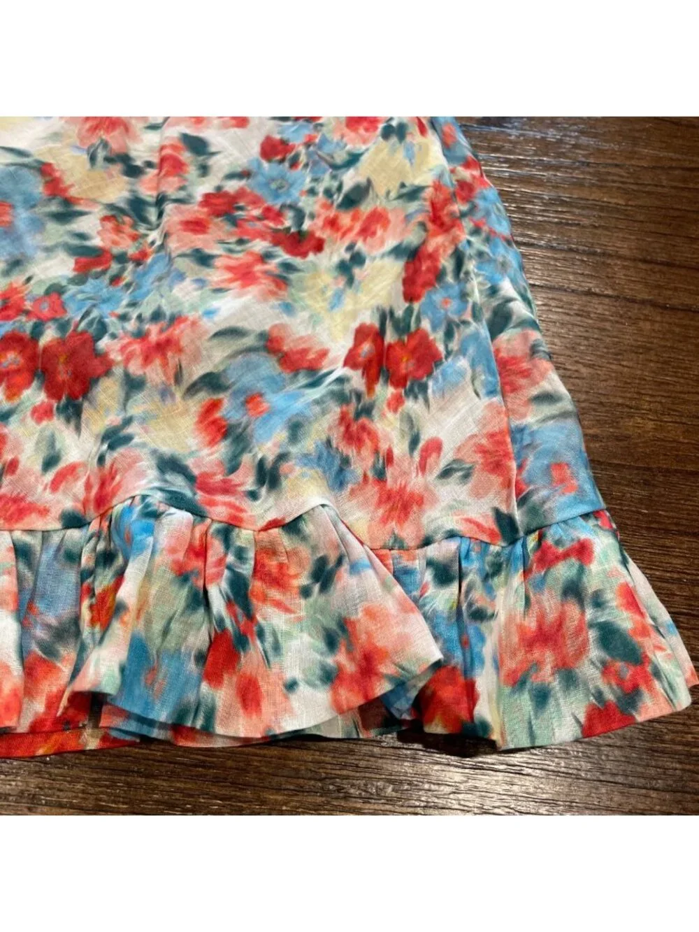 NWT J.Crew Ruffle-Hem Midi Dress Sz 6 Floral Boho Modest Feminine Lined Coquette